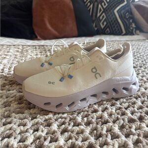 On Running Cream Athletic Shoes